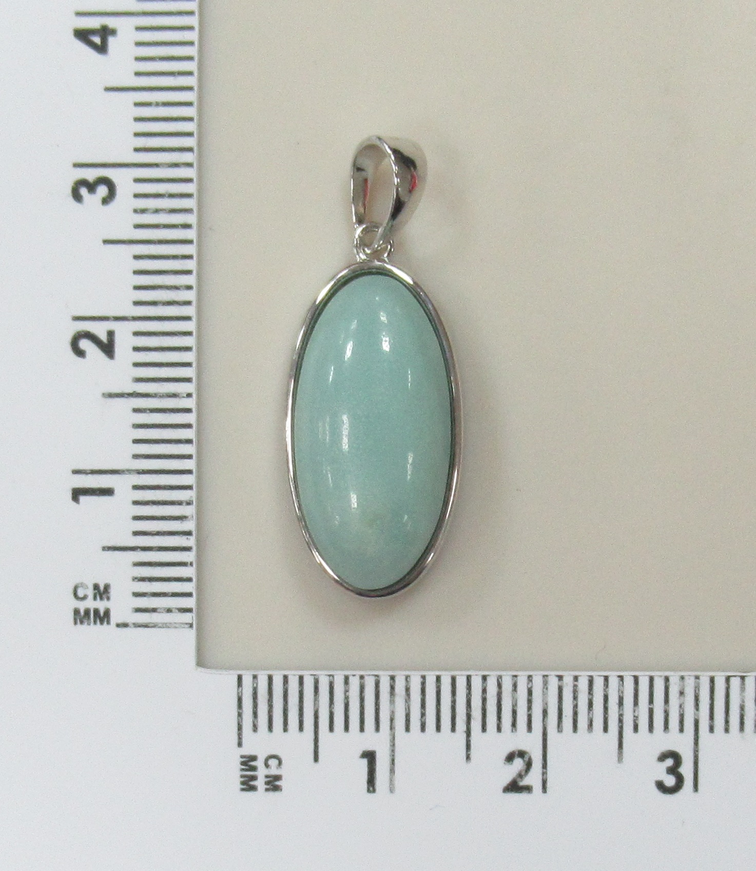 Серебряная подвеска с амазонитом